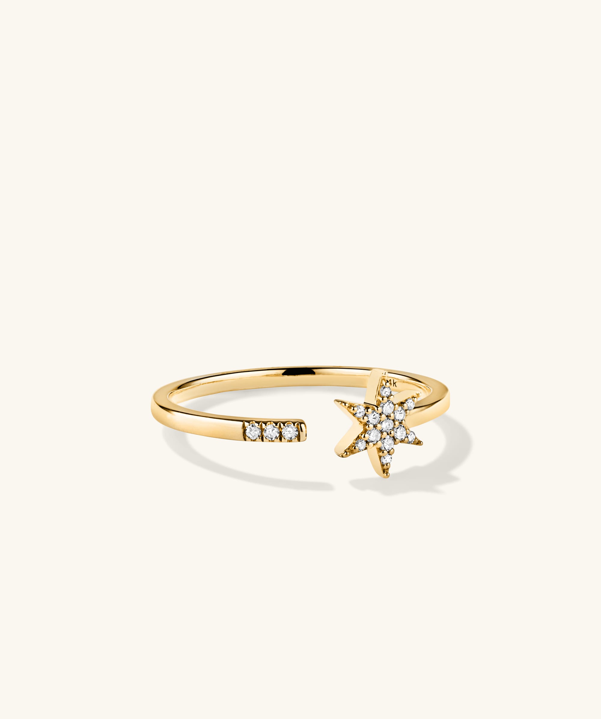 Pavé Diamond Star Open Ring 